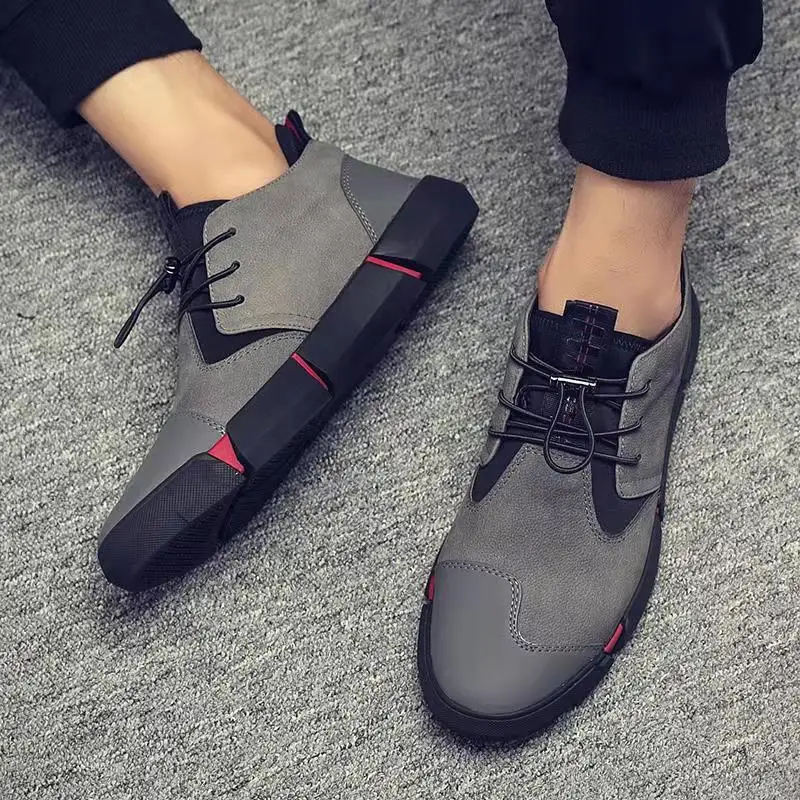

Men's Shoes Slip-on Men Casual Shoes Fashion Men Leather Shoes Men Sneaker Breathable Moccasin Lace Up Flats Outdoor Male Shoes
