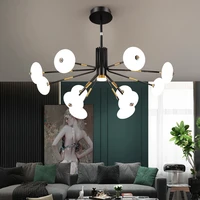 dining living room led chandelier creative modern lighting hanging fixture bedroom home deco chandeliers fitting adjust 3 colors