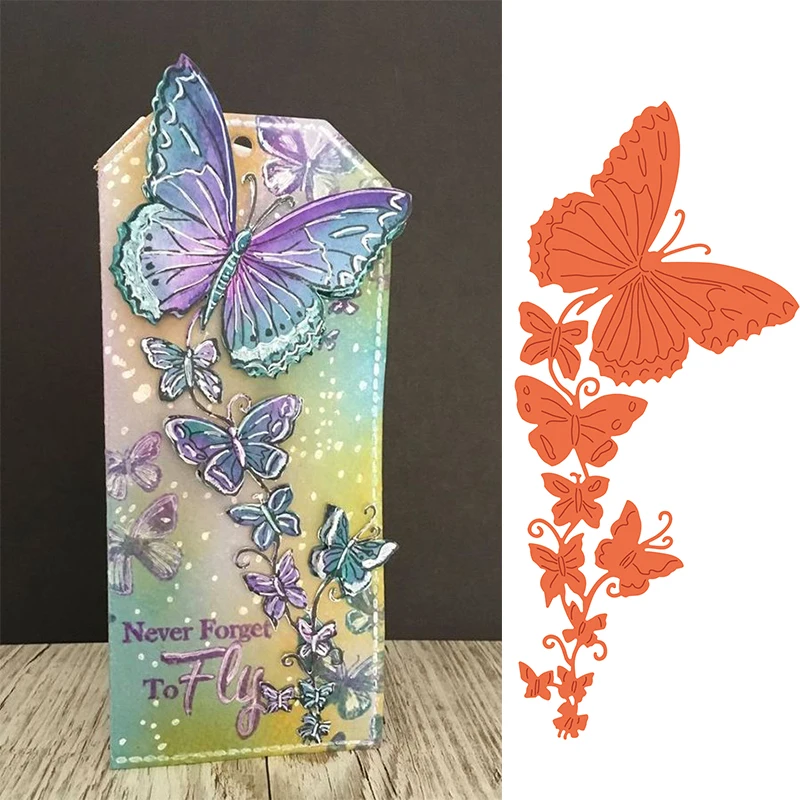 Бабочка Рамка Металлическая режущая трафарет для DIY скрапбукинга рельефная