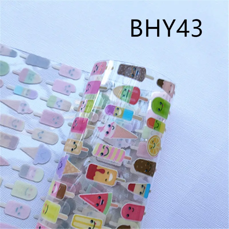 A4 20*33 см мороженое мультяшный прозрачный УФ-Принт ПВХ ткань для сумки и банта BHY43 |