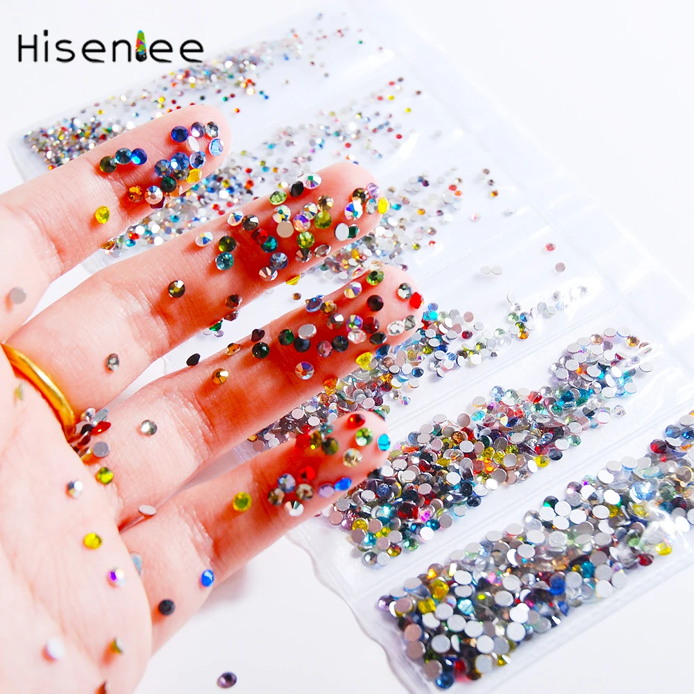 1728 шт. стеклянные стразы для ногтей 6 размеров | Красота и здоровье