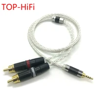 top hifi 2 5mm trrs balanced male to 2 rca male audio adapter cable for ak100iiak120iiak240 ak380ak320dp x1