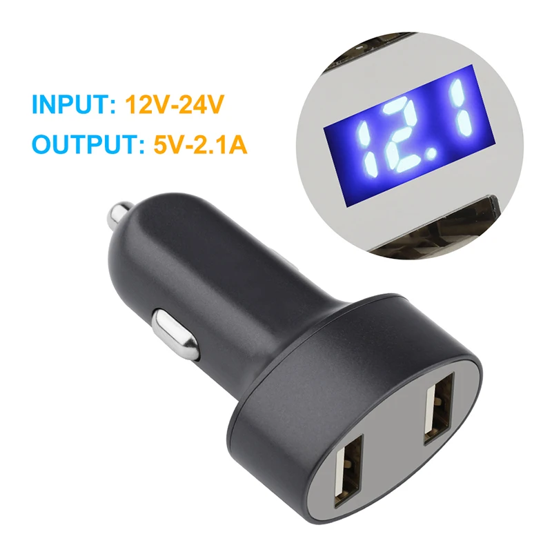 Автомобильное зарядное устройство Rocketek multi usb smart IC 2 USB 2.4A светодиодный