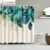 polyester fiber bath curtain shower curtain with 10 hooks for home bathroom decor bath screen shower curtains cortina de ducha