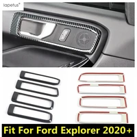 inner door handle grab panel frame cover trim for ford explorer 2020 2021 2022 carbon fiber interior refit kit abs accessories