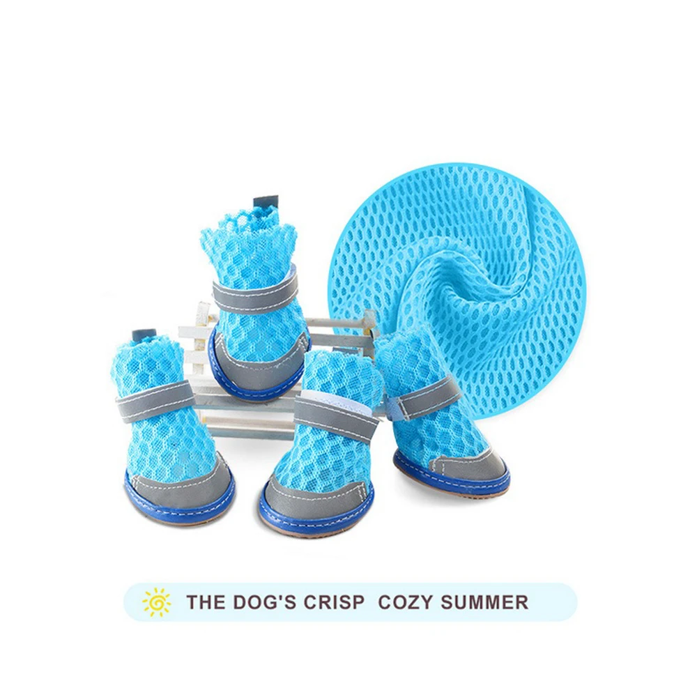 

Candy Color Summer Dog Shoes Breathable Mesh Puppy Pet Dog Shoes For Small Dogs Cats Cute Anti-Slip Chihuahua Pug Sandals