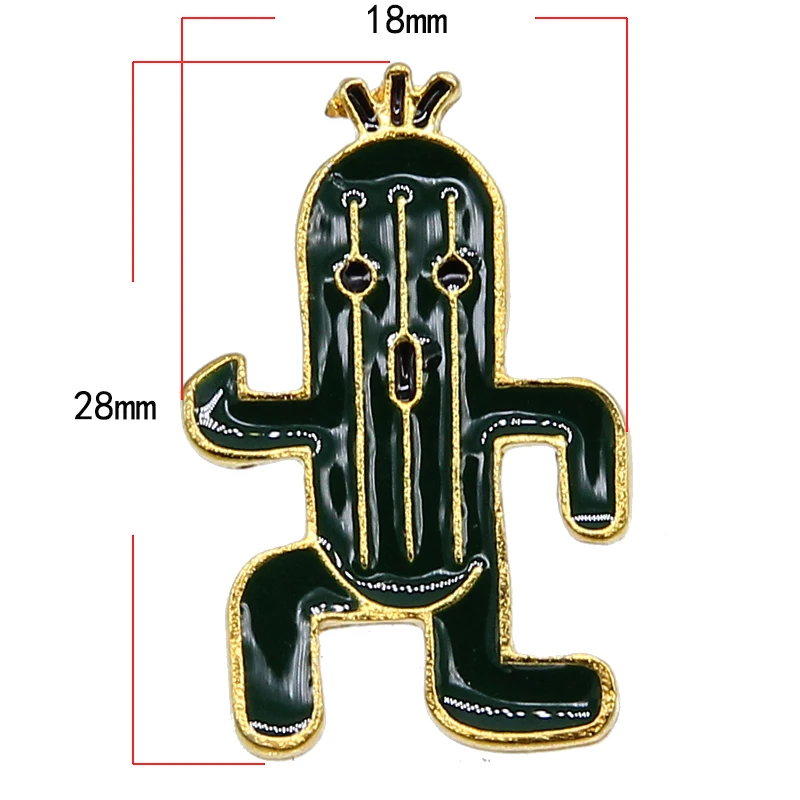 Оптовая продажа брошь из мультфильма кактус Милая женская джинсовая куртка с