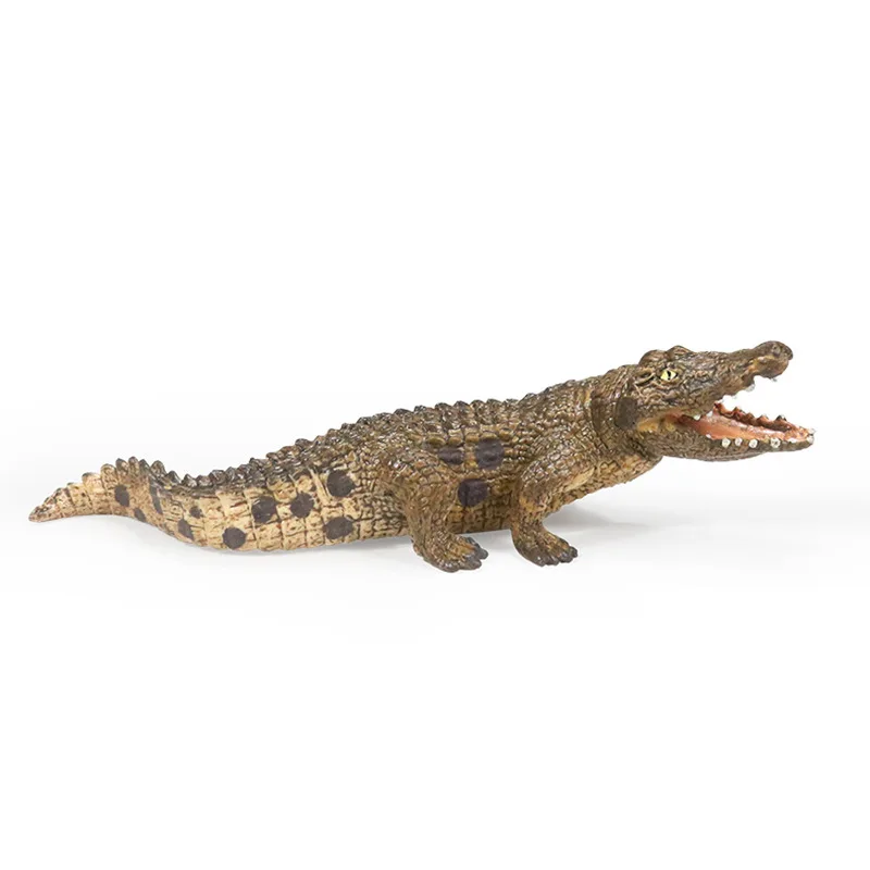 

Children's simulation solid wild animal model ornaments rhinoceros elephant crocodile orangutan giraffe model toy kids