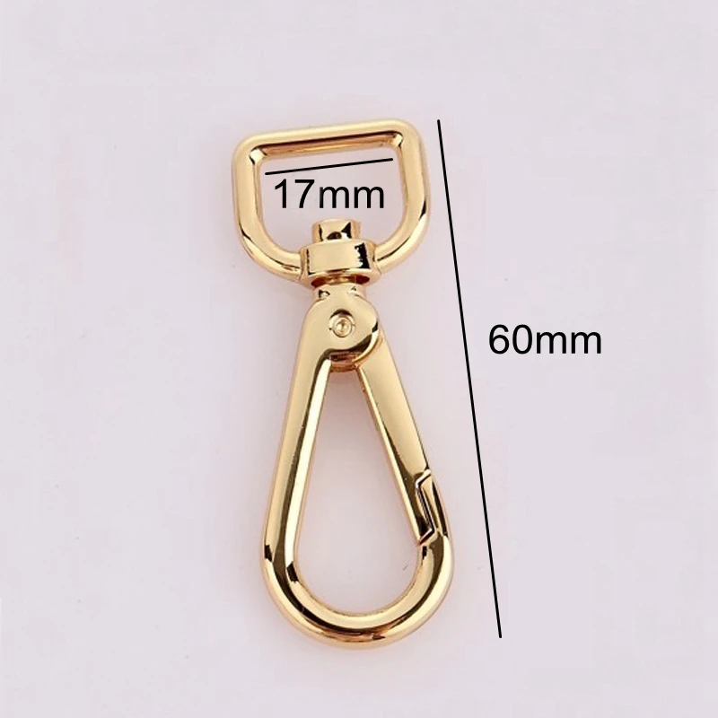 

30pcs 5 colors 6*1.7cm(5/8") GOLD trigger snap hook swivel clasp lobster claws swivel hooks hardware hook clasp