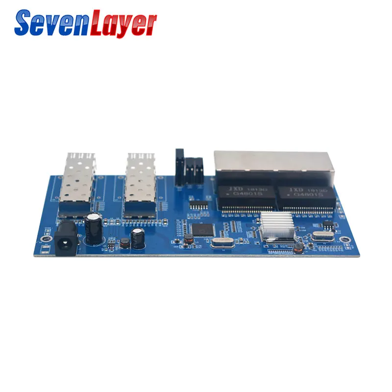 10/100/1000 м 4 RJ45 UTP и 2 SFP волоконно-оптический медиаконвертер Gigabit Ethernet коммутационная плата PCBA 2 шт