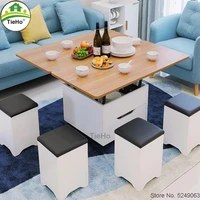 tieho creative home furniture folding coffee table dining table for living room dining room moveable lifting side table