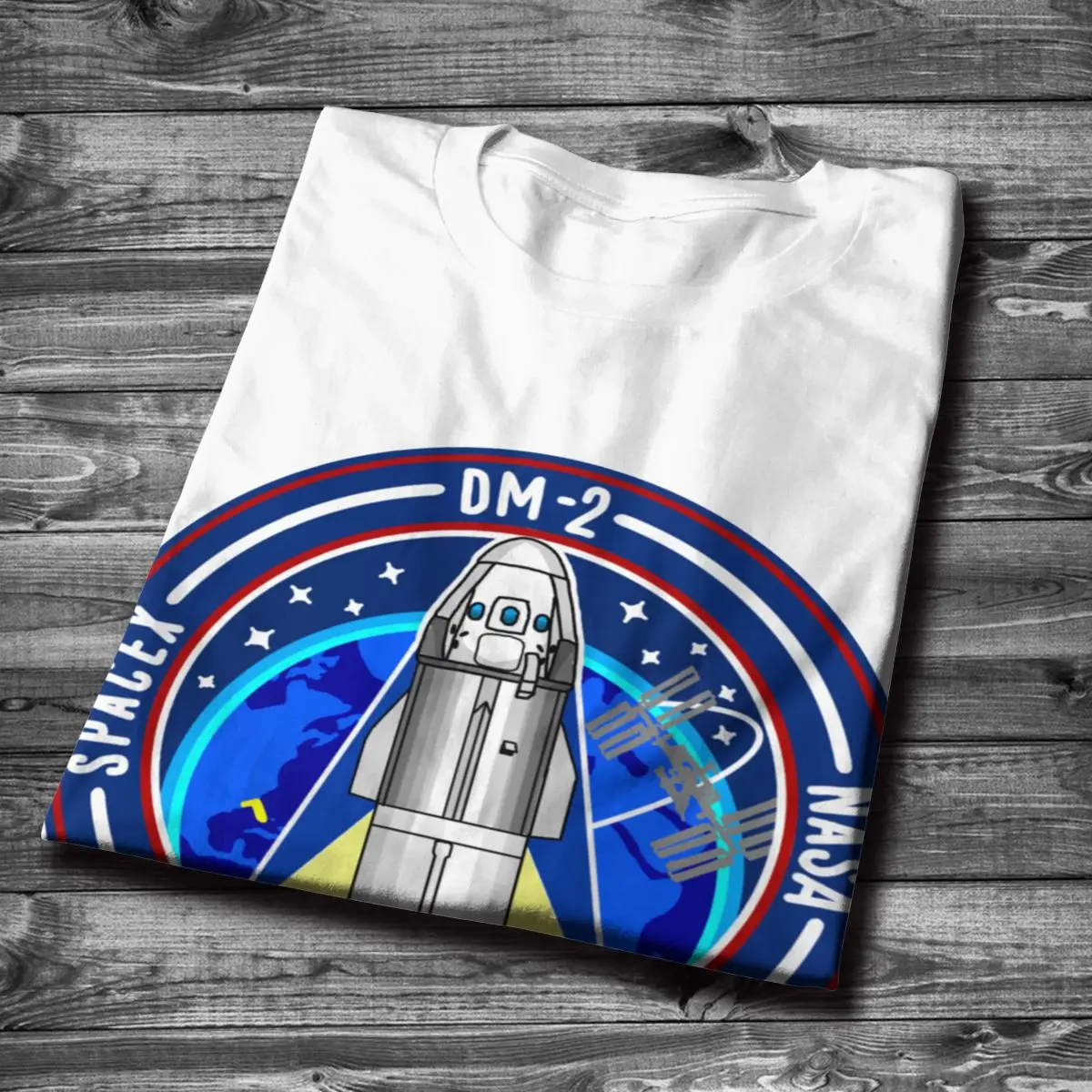 Футболка Tesla SpaceX Demo 2 с логотипом Crew Dragon|Мужские футболки| |