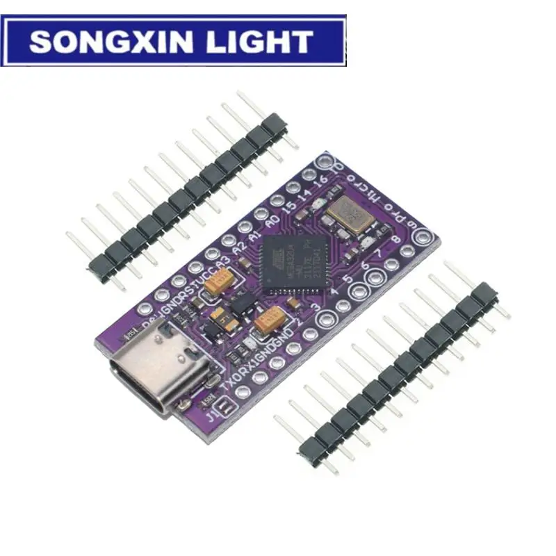 Pro Micro ATmega32U4 5V16MHz Замена ATmega328 для Arduino Mini с 2-рядным штырьковым разъемом Leonardo