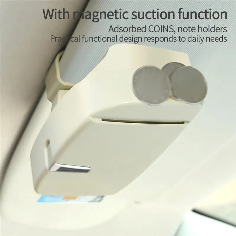

AOZBZ Car Dedication Sunglasses Cases Eyeglasses Holder Card Slot Storage Box Auto Upgrade Organizer Eyeglasses Protect Case