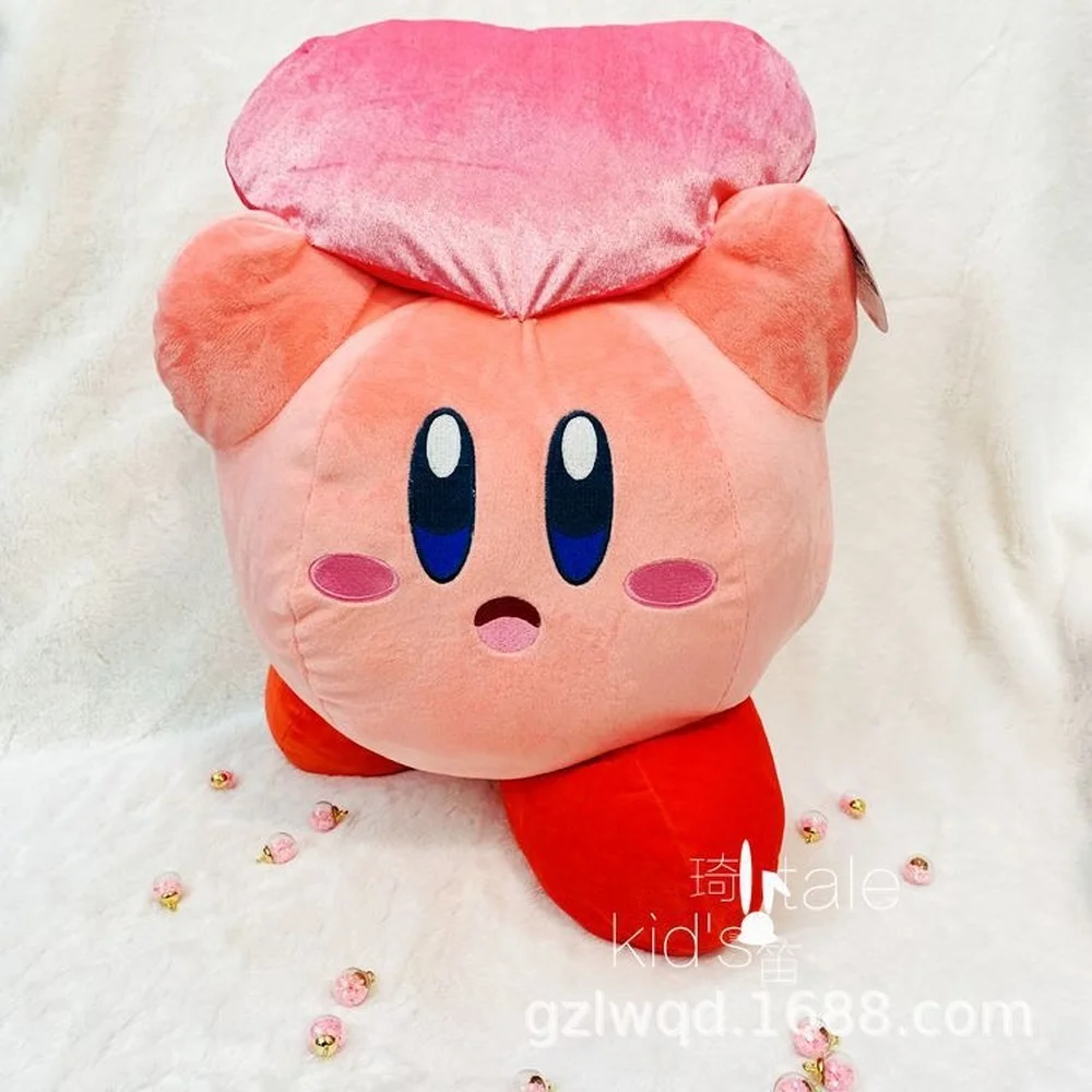 

37CM Kirby Game Anime Heart-carrying Plush Doll Toy Pink Kirby Ornaments Stuffed Toy Girls Holiday Gift Kids Toys for Children