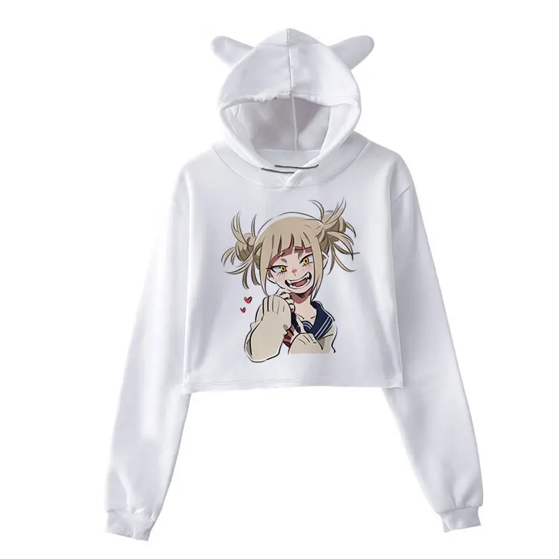 Укороченный топ с капюшоном и принтом Моя геройская Академия 2021