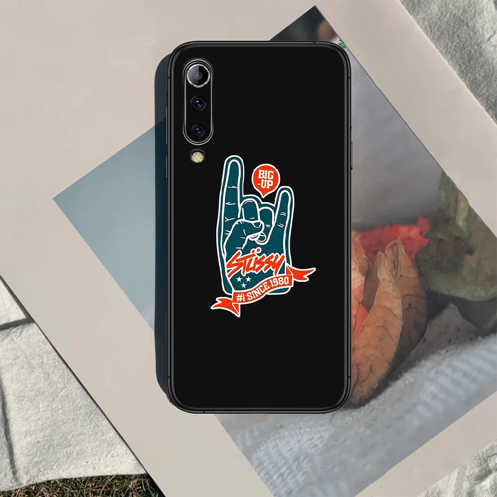 

American trendy brand Phone case For Xiaomi Mi note 10 A3 9 MAX 3 A2 8 9 Lite Pro ultra black Back Tpu Funda 3D Shell Pretty