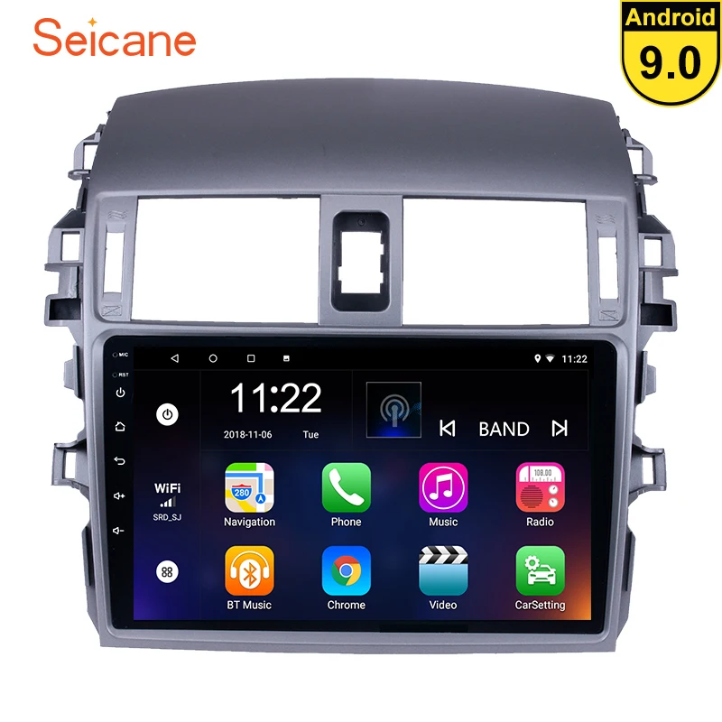 Seicane 9 дюймов Android 9,0 головное устройство плеер для 2007 2008 2009 2010 Toyota Старый Corolla Автомобильный Радио gps навигация с SWC