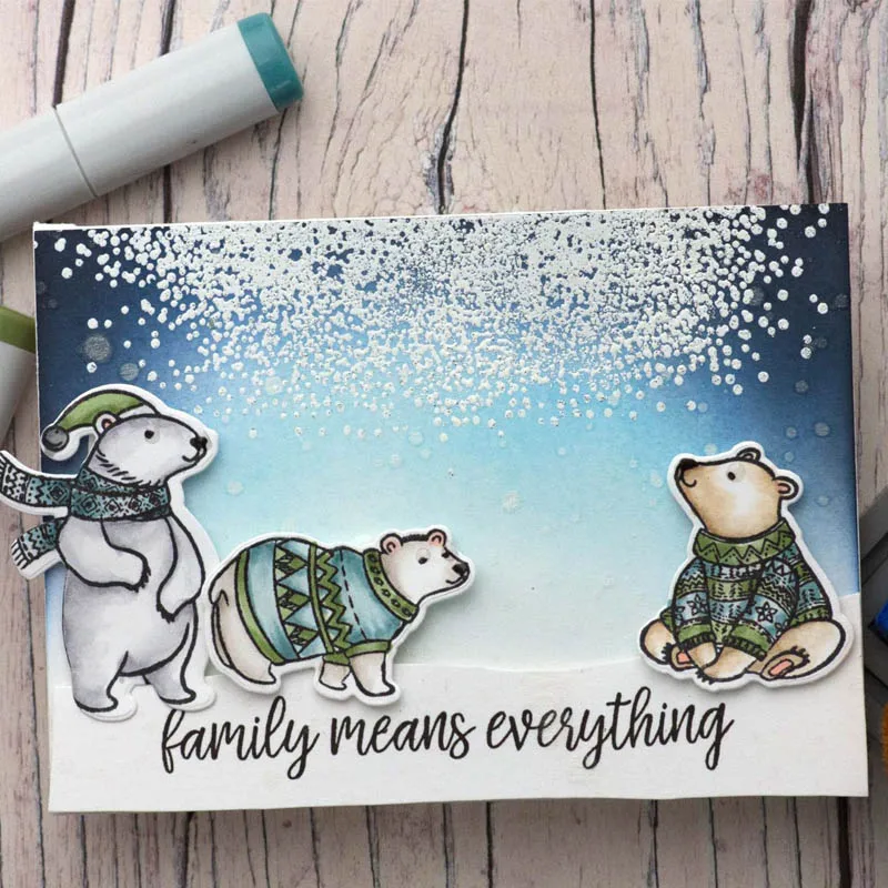 Прозрачные штампы Медведи и благословения милый медведь фразы для творчества