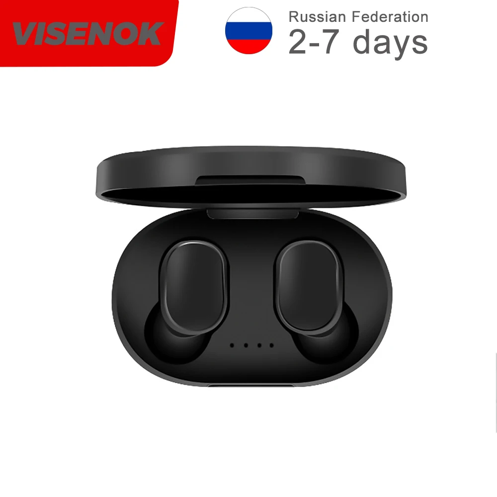 

VISENOK Bluetooth 5.0 Earphone Wireless Headphone Stereo Headset sport Earbuds microphone with charging box for smartphone