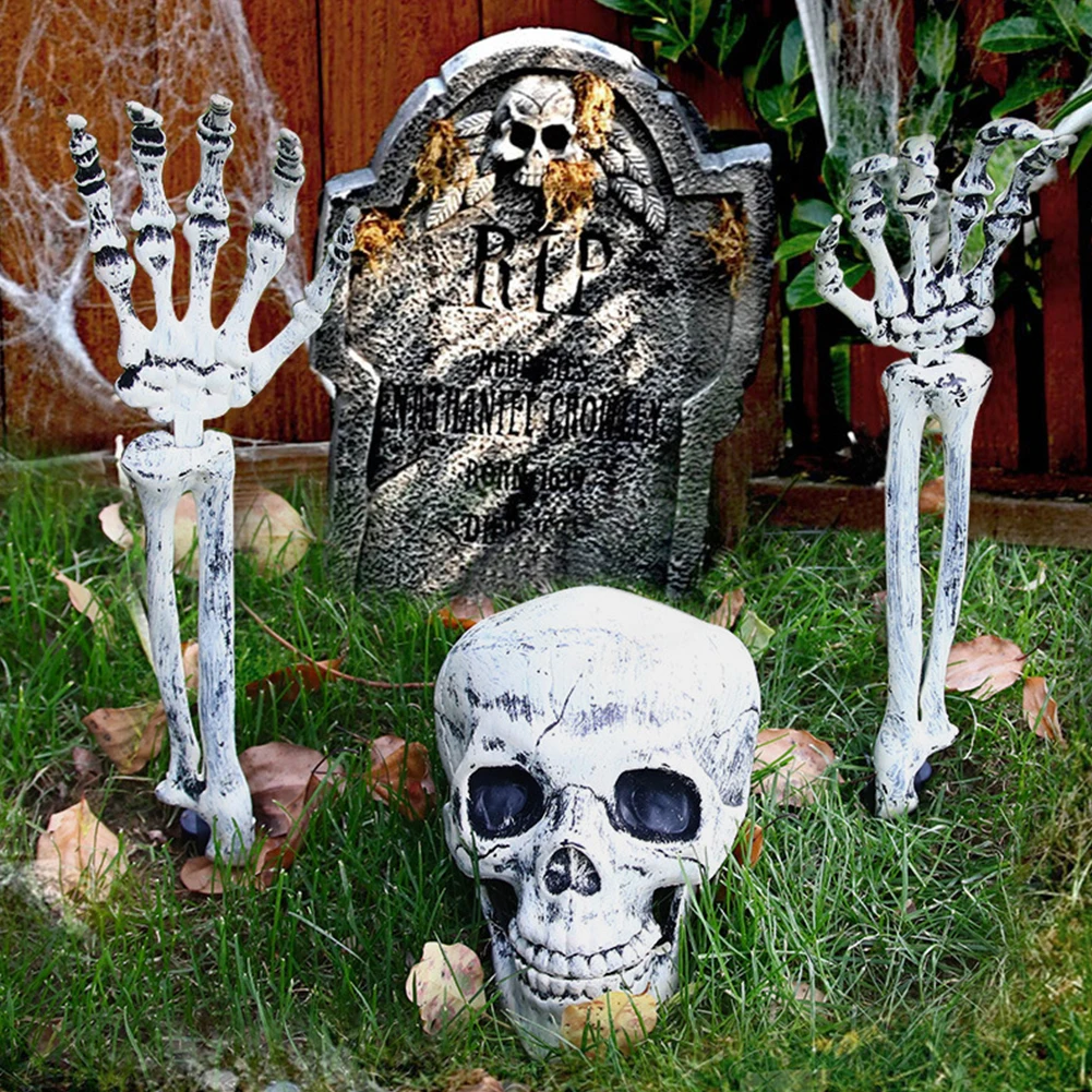 

Пластиковые реалистичные страшные стойки-скелеты, реквизит для дома и улицы, двор, лужайка, страшные Фотообои