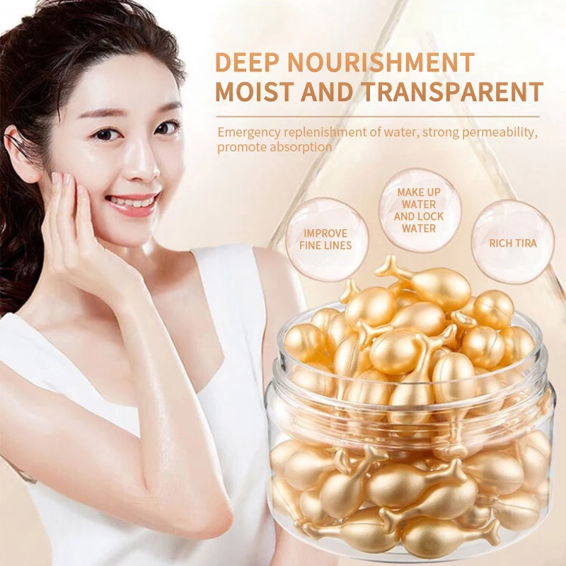 

30/50/60/100/38pcs Hyaluronic Acid Capsules Face Serum Whitening Shrink Pores Anti-wrinkle Skin Care Cream Brighten Skin TSLM2