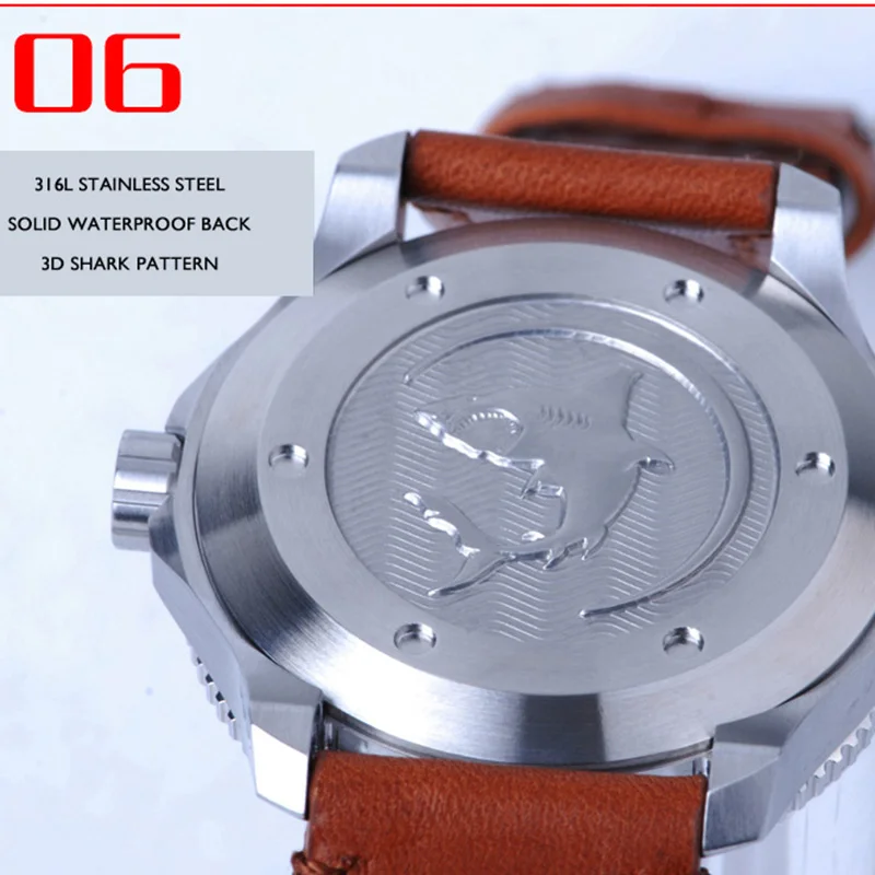 Мужские наручные часы для дайвинга мужские спортивные HEIMDALLR Роскошные