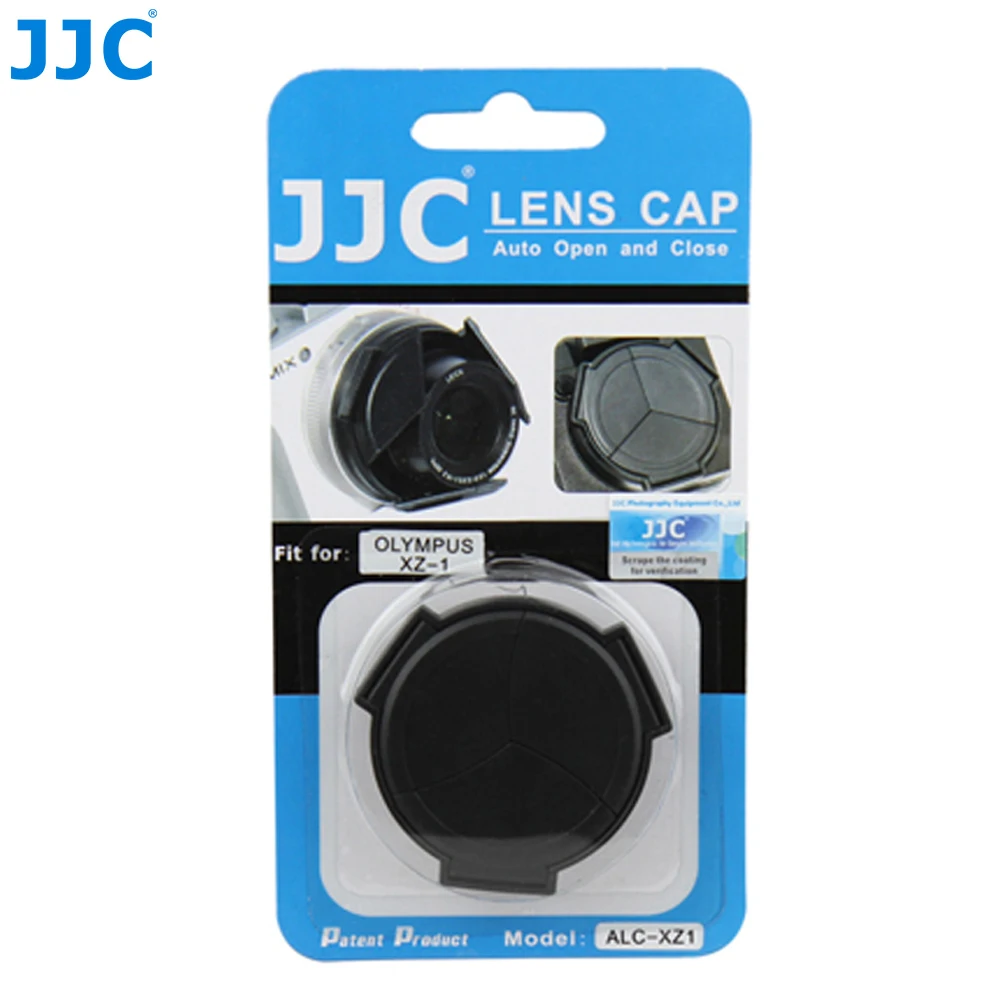 JJC Auto Lens Cap Black Self-Retaining Open Close Protector for OLYMPUS XZ-1, XZ-2