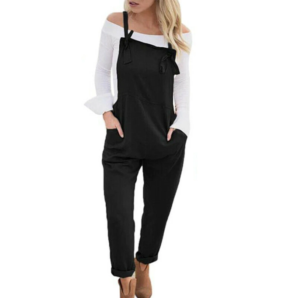 

Women's Strappy Casual Wide Legs Loose Jumpsuit Romper Bib Cargo Pants Dungaree Casual Fashion