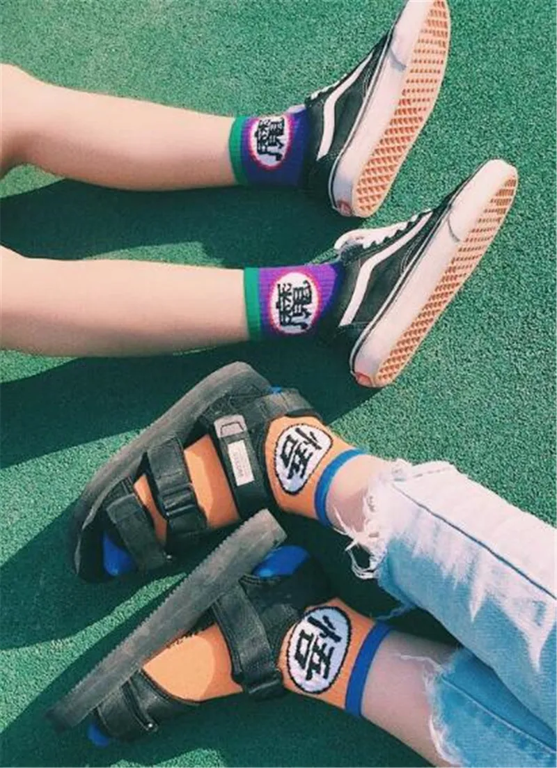 Носки унисекс из хлопка с аниме Драконий жемчуг Z 4 пары | Тематическая одежда и