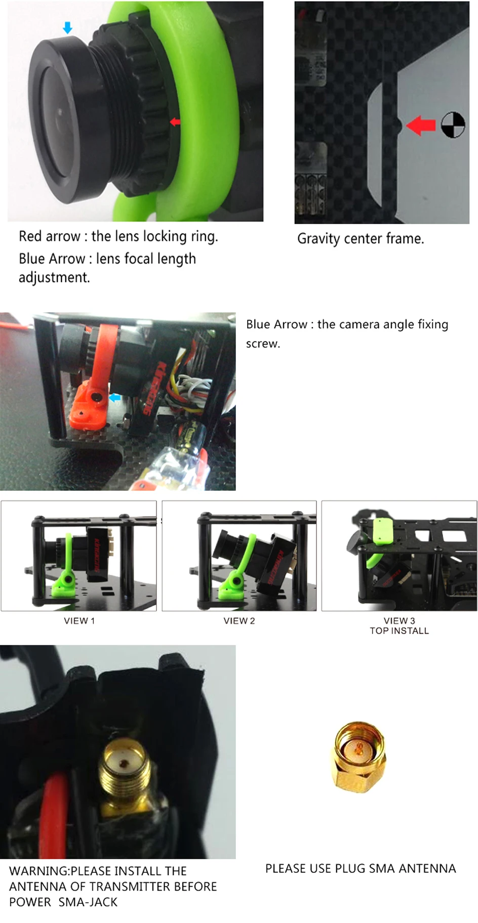 KINGKONG 210 PNP fibra de carbono Мини FPV Квадрокоптер F3 PLUS 200 mW 2204 мотор 12A ESC COMS камера и антенна 10 pares 5040