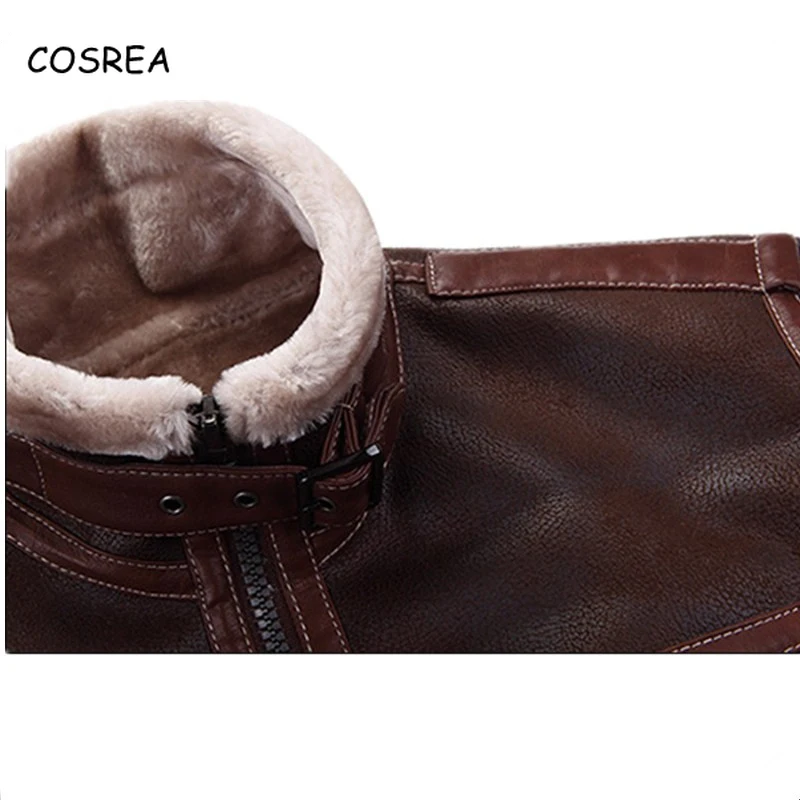 Мужская кожаная куртка для косплея игры утепленная теплая зимняя на молнии топы