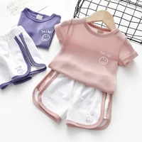 2020 summer girls clothes sets short sleeve t shirt tops pants children clothing kids baby outfits suit teen 4 5 6 7 8 9 years