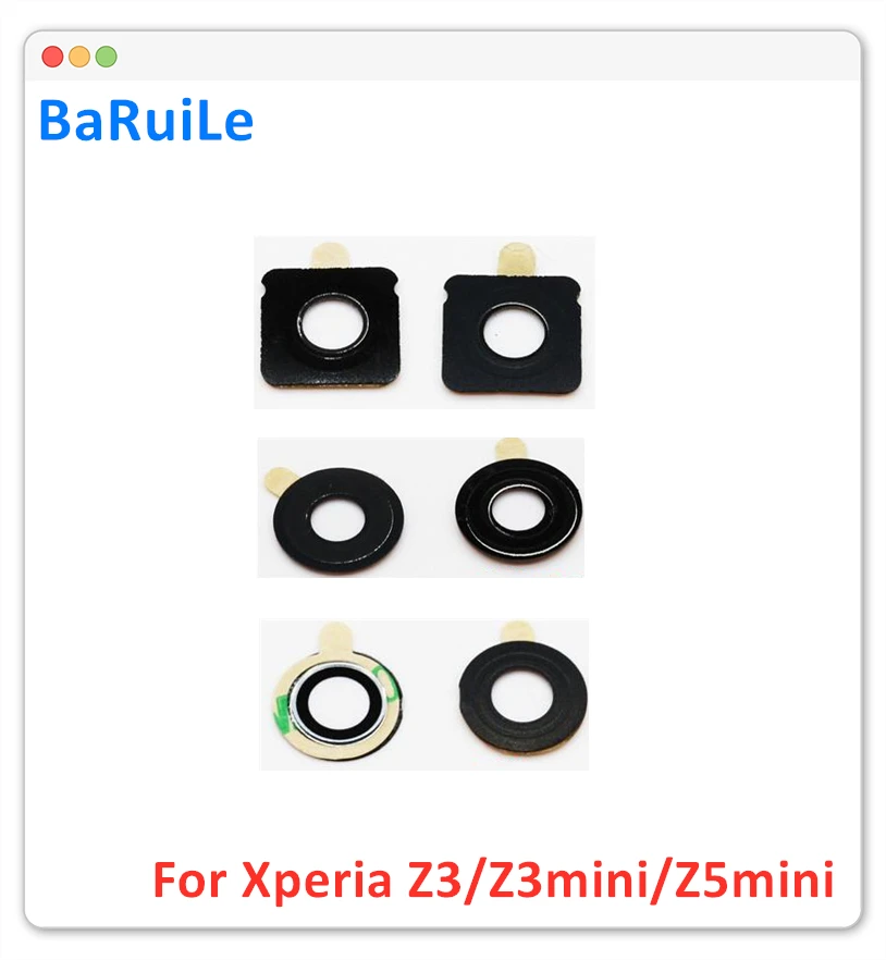 BaRuiLe 10 комплект Задняя крышка объектива камеры с наклейкой для sony Xperia Z3 compact Z5 mini