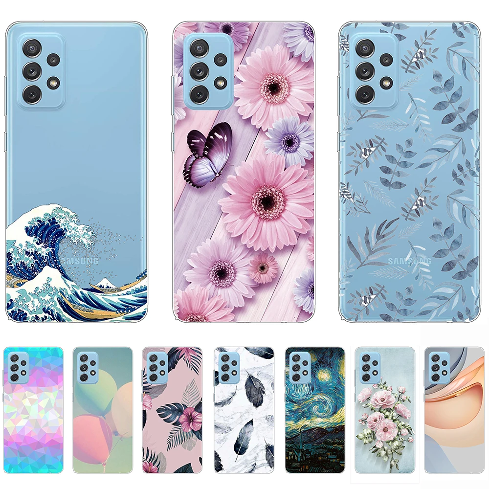 

Case for Samsung Galaxy A72 Silicon Personality Shell Case 6.7inch Tpu Non-slip Soft Bumper Anti-fall Ultra-thin Full protection