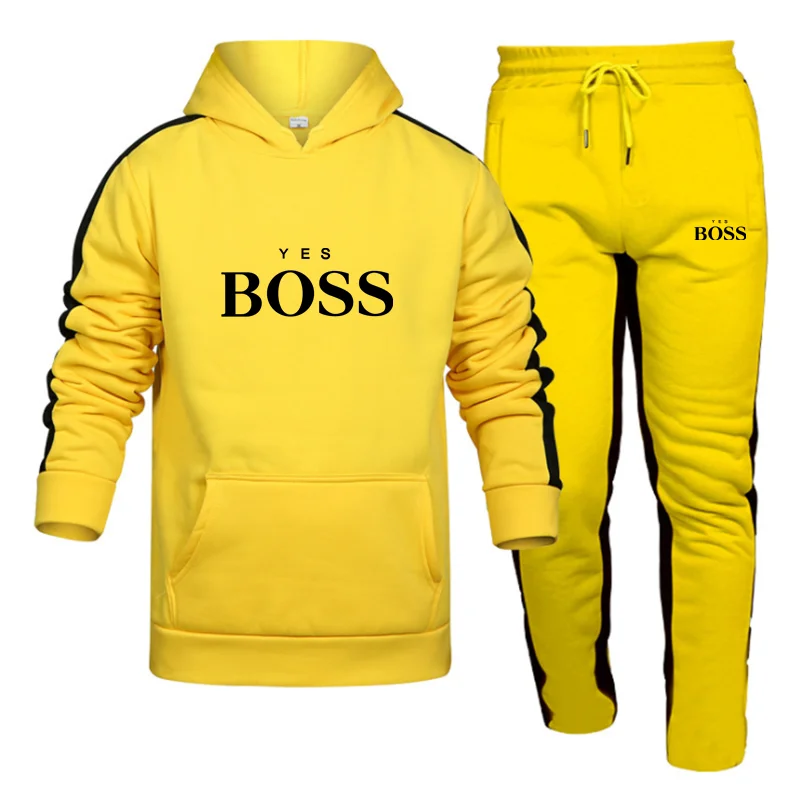 

2021 new Brand Clothing Men's Autumn winter Hot Sale Men's Sets Hoodie+pants Two Pieces Sets Casual Tracksuit Male Sportswear
