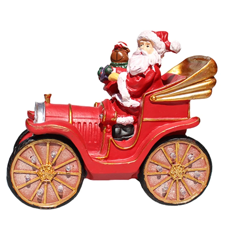

Christmas Decorations Santa Claus Driving a Train, Glowing Music, Creative Ornaments, LED Lights, Christmas Gifts
