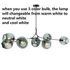 Современная стеклянная люстра освещение для лофта Pubilc 85-265 В переменного тока макс. 60 Втс нагревом прозрачный серый абажур из янтарного стекла потолочная лампа