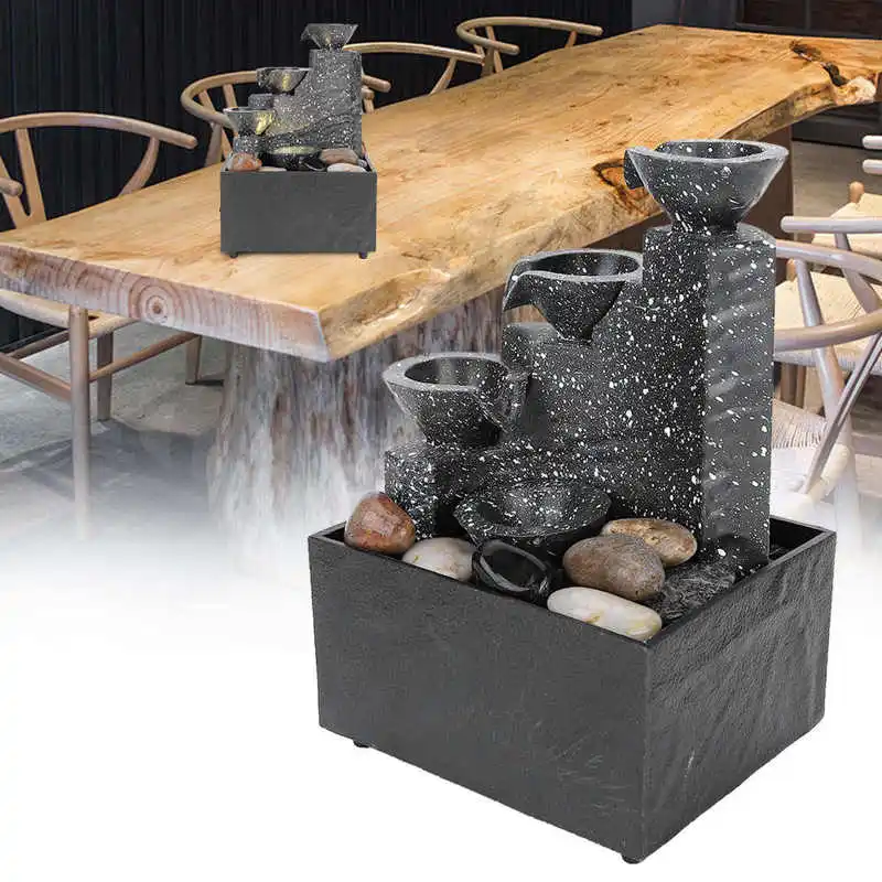 Настольный USB фонтан с орнаментом поделки для дома офиса стола украшение