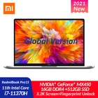 Оригинальный ноутбук Xiaomi RedmiBook Pro 15, ноутбук с процессором Intel Core i7-11370H, MX450, 16 ГБ DDR4, 512 Гб SSD, экран 15,6 дюйма, 90 Гц, 3,2 K