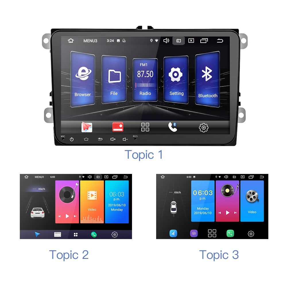 Автомобильный радиоприемник 9 'Android 0 для Skoda/SEAT/Passat 2 din android автомобильный DSP IPS