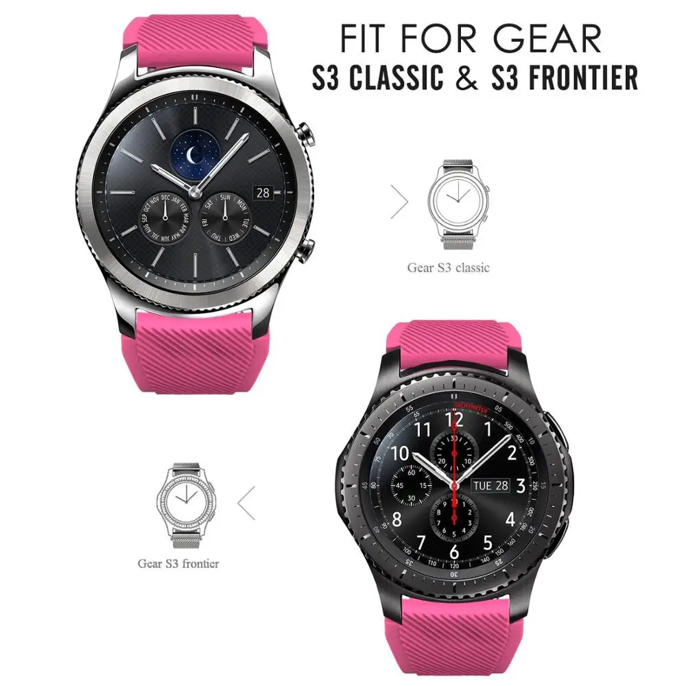 Ремешок OULUCCI силиконовый для Gear S3 Frontier браслет Samsung Galaxy watch 46 мм huawei gt часов 22 |