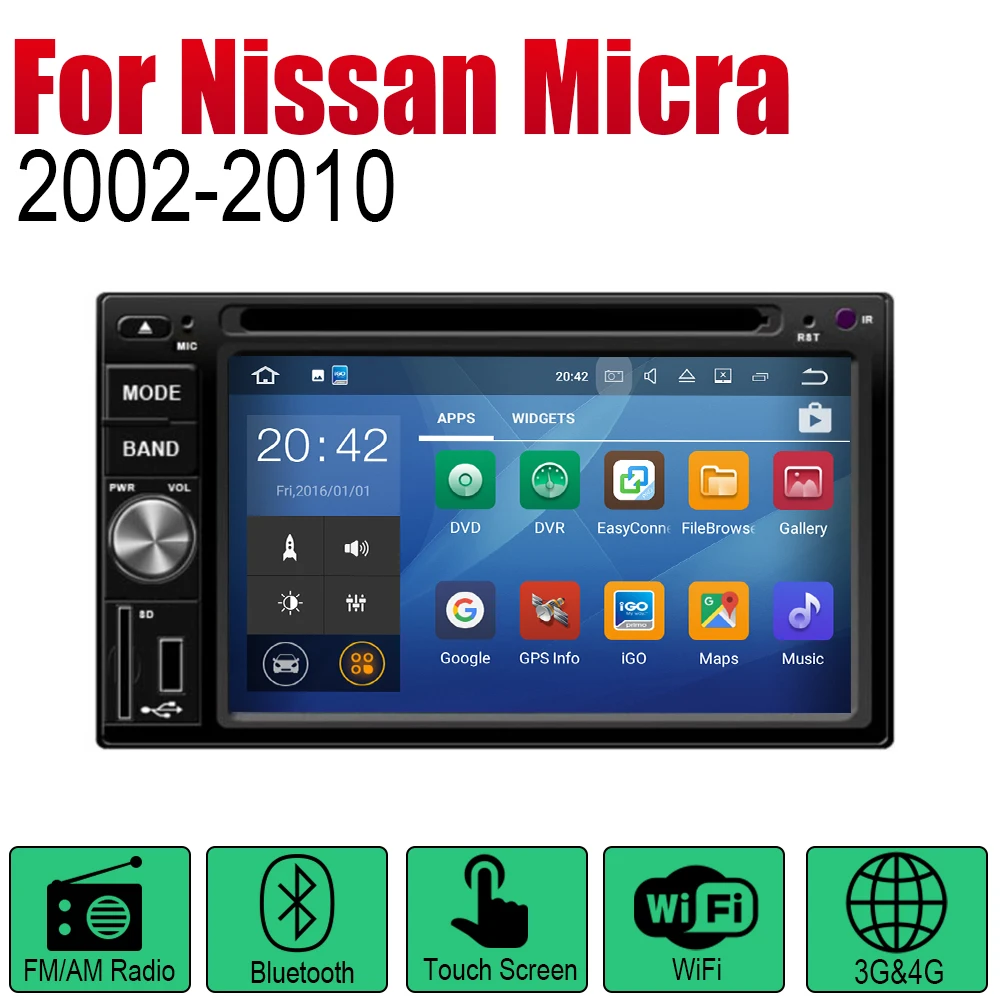 Автонавигация для Nissan Micra 2002 2010 автомобильный мультимедийный плеер на Android CD DVD