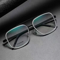 denmark brand titanium glasses frames men women retro square eyeglasses ultra light prescription myopia reading eyewear 9744