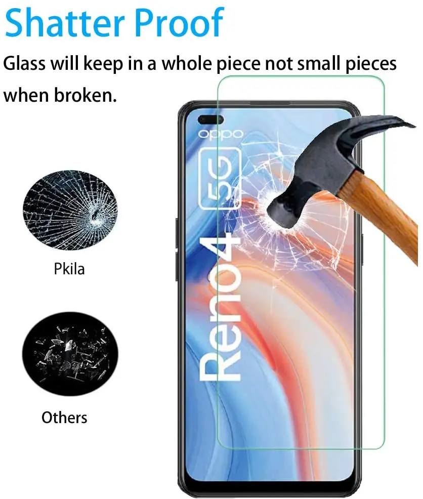 

Tempered Glass OPPO Reno4 F Z SE Lite Screen Protector OPPO Reno 4 Lite Glass OPPO Reno4Lite Protective Film 6.43"