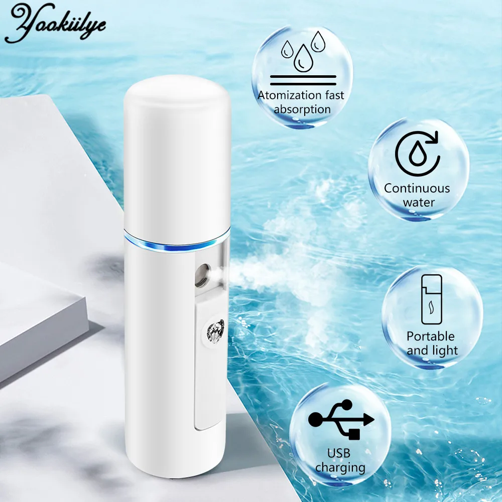 

Facial Skin Moisturizing Beauty Instrument USB Charging Portable Nano Mist Spray Handy Atomization Mister Skin Care Tools