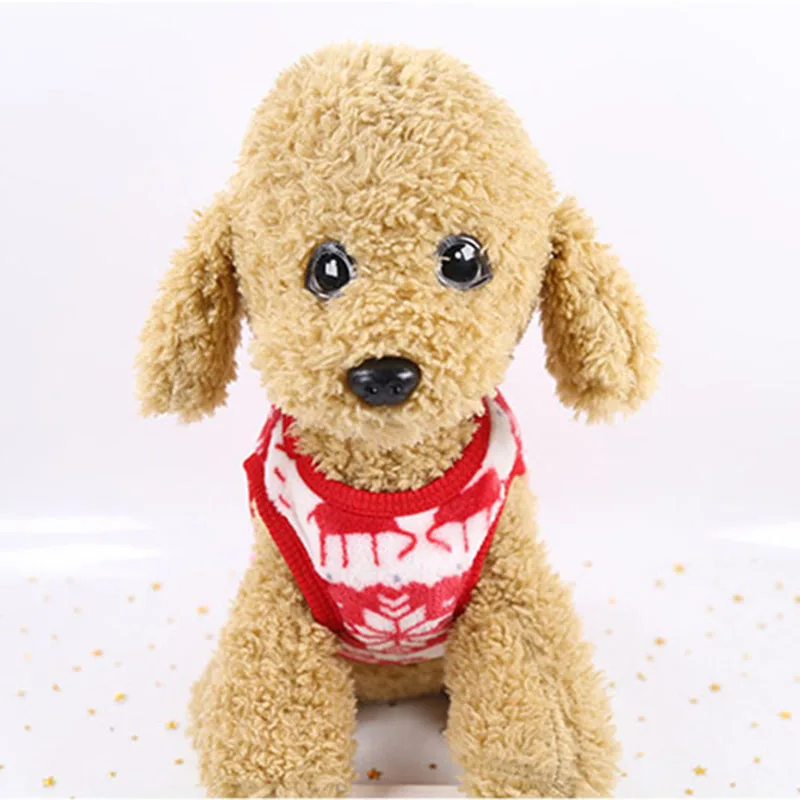 Рождественский костюм для кошек супермягкий и теплый фланелевый жилет щенков