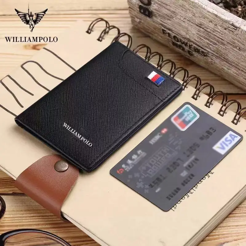 2021 new leather mini wallet men's high-end ultra-thin retro multi-digit card top layer cowhide driver's license leather case
