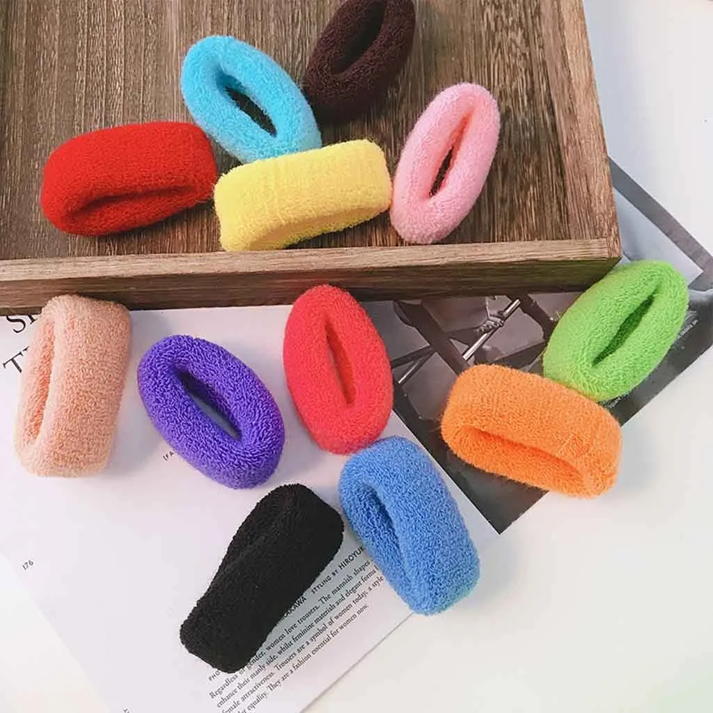 Женские милые цветные вязаные Кольца для волос простые gumki do wlosow веревка opaska scrunchie