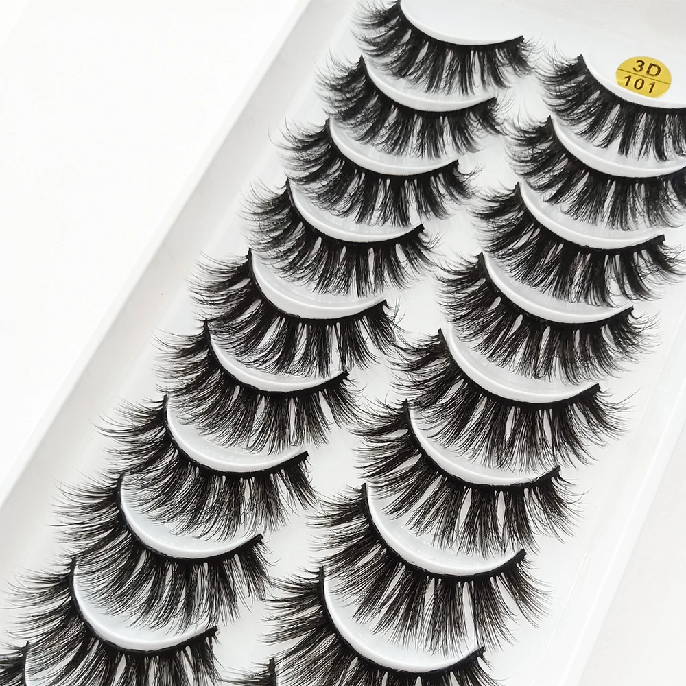 

new 10Pairs 3D Mink Lashes Natural Eyelashes False Eyelashes Makeup Wholesale Fake Eyelash Extension